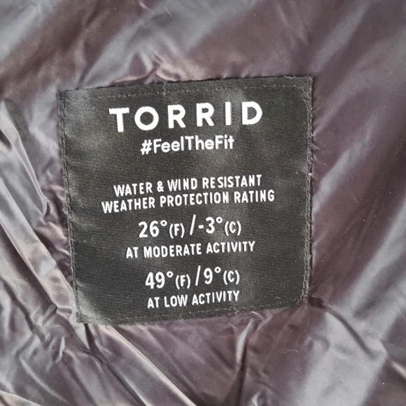 Torrid Black Quilted Packable Puffer Size 3 - Picture 6 of 8